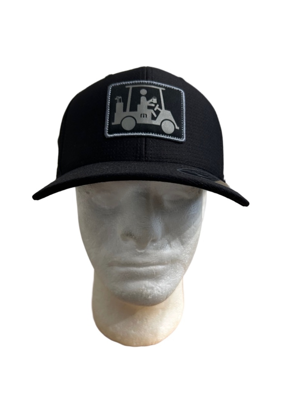 Travis Mathew Black Hat with Gray Golf Cart Patch - Men
